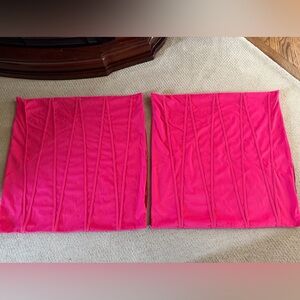 Large Hot Pink Pillow Covers/Shams Set
